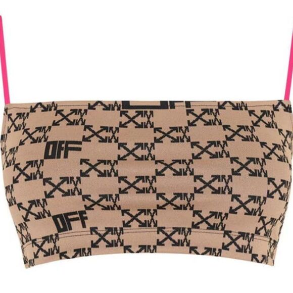 Off-White Intarsia-knit Arrows-logo Crop top Size 38 EU (US Small) - Picture 2 of 11